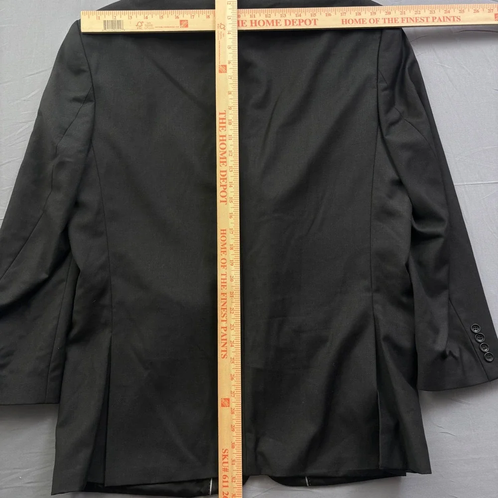 Daniels Paris Mens Super 120s Wool 3 Button Blazer Jacket Black Size 56 Drop 6